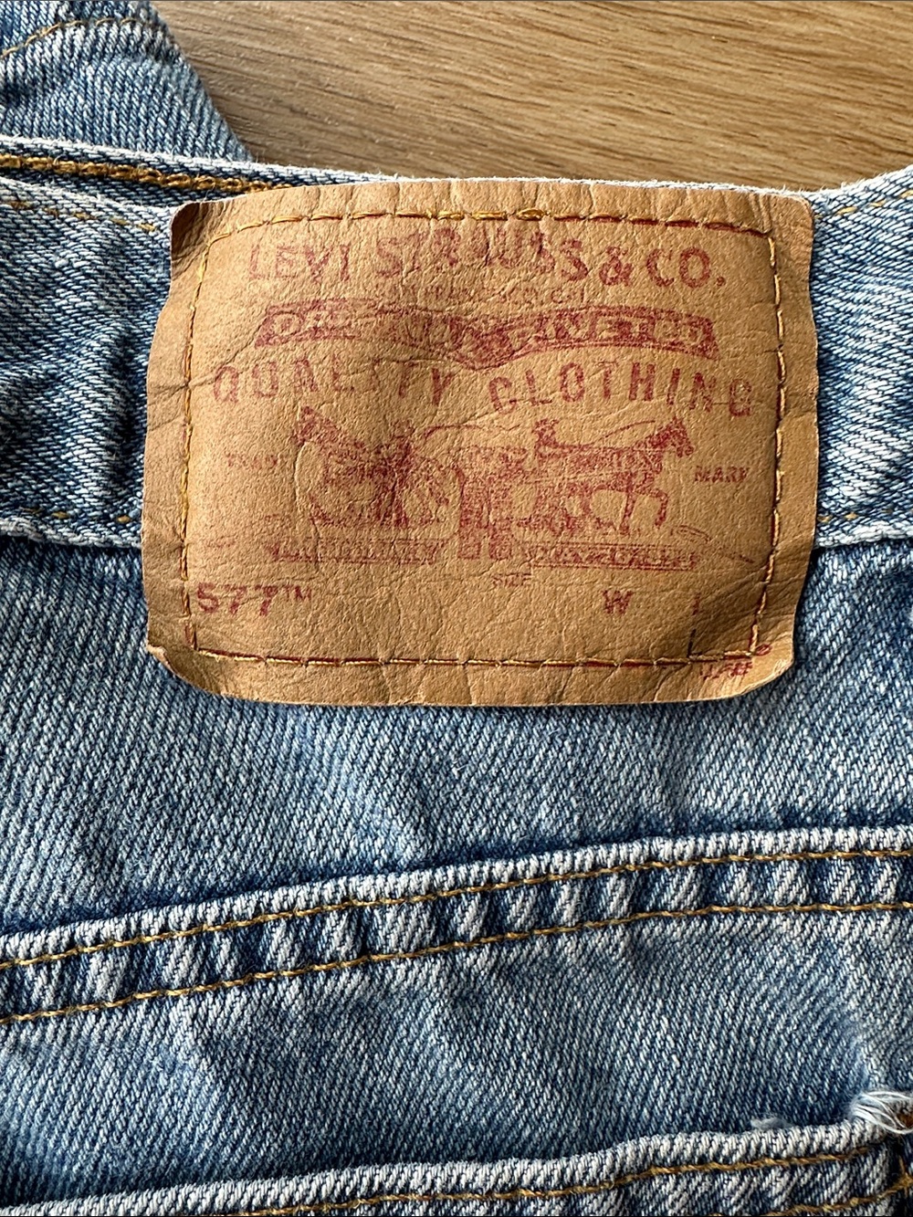 Levi’s 577 size 10 long 100% cotton blue denim jeans